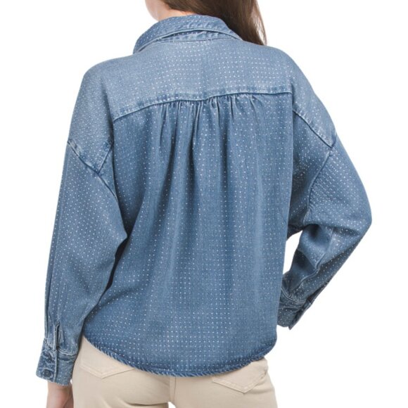 Young Fabulous and Broke Rhinestone Twist Front Blouse - Picture 2 of 8